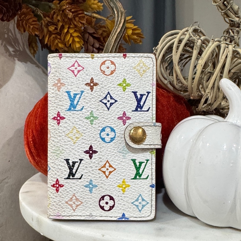 🩷Louis Vuitton Multicolor Murakami Monogram Cardholder with closing snap